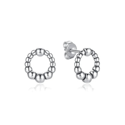 925 Sterling Silver Crystal Earrings - Rose Gold Crown Heart Bee Set