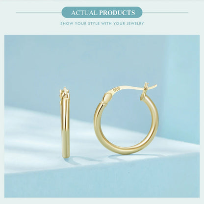 Classic Sterling Silver Hoop Earrings - Bold Hypoallergenic Hoops