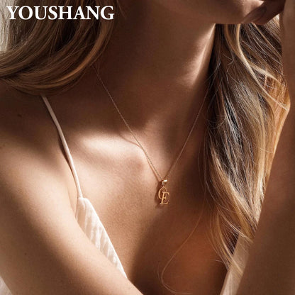 Personalized Couple's Initials Necklace | Stainless Steel Double Letter