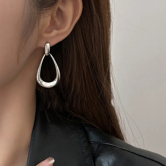 French Geometric Drop Earrings - Luxurious Daily Party Jewelry