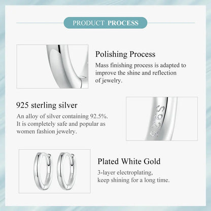 Minimalist Huggie Hoop Earrings - 18K Gold Plated Sterling Silver