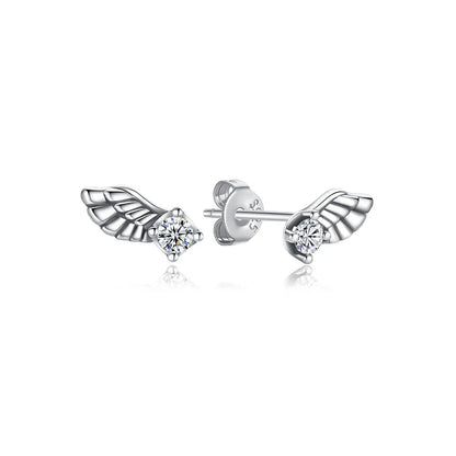 925 Sterling Silver Crystal Earrings - Rose Gold Crown Heart Bee Set