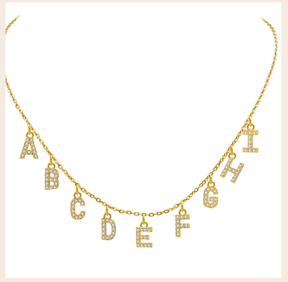 Personalized Initial Name Necklace | Stainless Steel Letter Pendant | USA