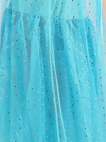Girls Snow Queen Elsa Costume | Frozen Princess Dress 2025 | Carnival Party | USA