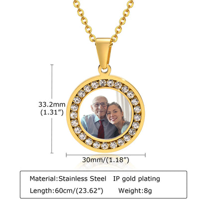 Custom Photo Pendant Necklace | Personalized Memory Locket | USA Australia