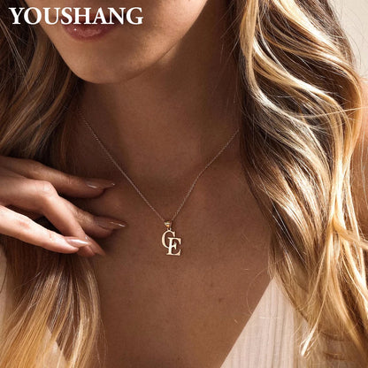 Personalized Couple's Initials Necklace | Stainless Steel Double Letter