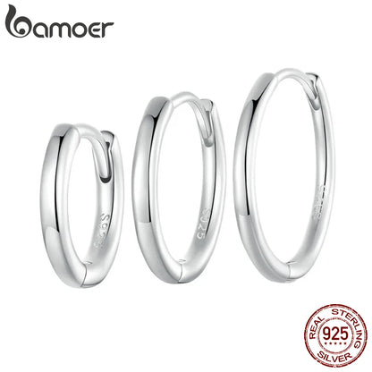 Minimalist Huggie Hoop Earrings - 18K Gold Plated Sterling Silver
