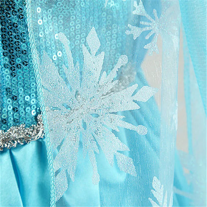 Girls Snow Queen Elsa Costume | Frozen Princess Dress 2025 | Carnival Party | USA