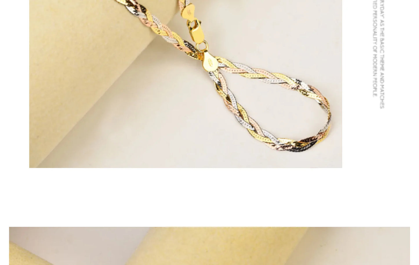 S925 Silver Necklace for Women Italian Craftsmanship Tri Color Silver Six Thread Woven Pure Collarbone Chain Fashion Jewelry