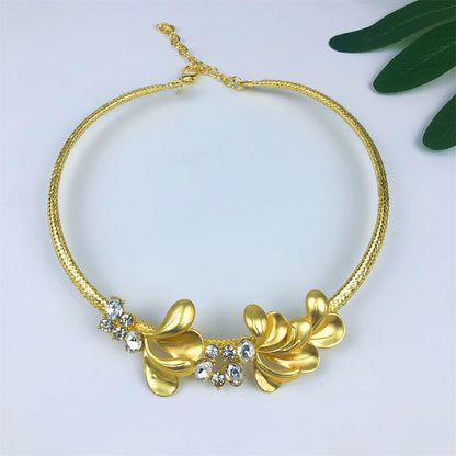TITI Fashion Jewelry Sets Gold Color Necklace And Earrings For Women 4 Pieces Jewelry Set