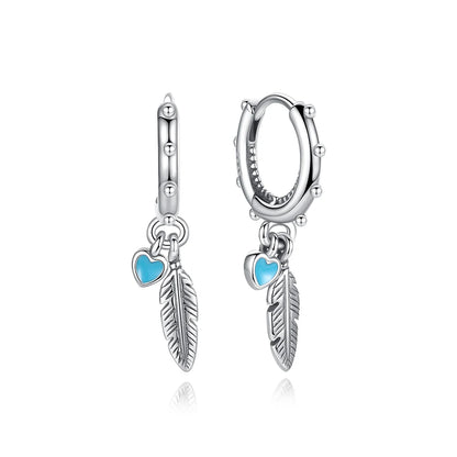925 Sterling Silver Crystal Earrings - Rose Gold Crown Heart Bee Set
