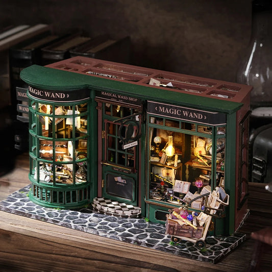 DIY Wooden Dollhouse Miniature | Magic Shop Retro Home Model | USA Australia