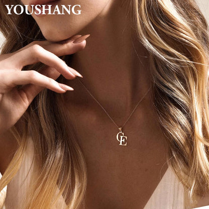 Personalized Couple's Initials Necklace | Stainless Steel Double Letter