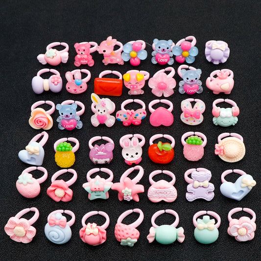 20 Pcs Kids Rings Set | Flower Animal Princess Rings for Girls | Party Favors | USA