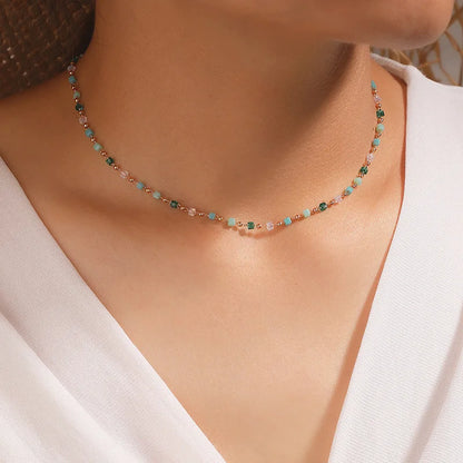Bohemian Colorful Beaded Necklace Set | Fashion Jewelry Choker | Women