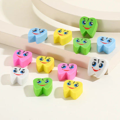20 Pcs/Bag Molar Shaped Tooth Rubber Erasers Dentist Dental Clinic School Gift Student Rubber