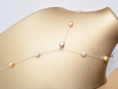 ASHIQI 925 Sterling Silver Baroque Pearl Necklace | Vintage Handmade | USA Australia