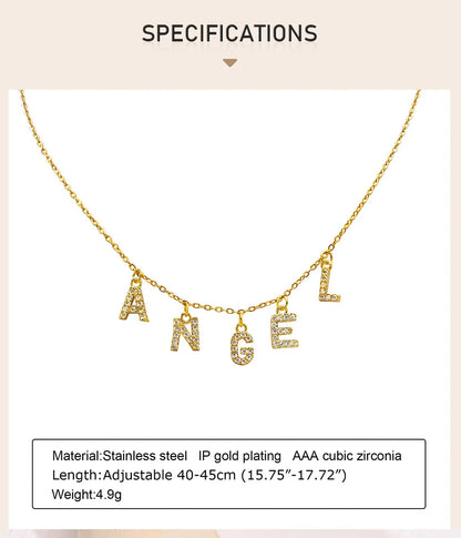 Personalized Initial Name Necklace | Stainless Steel Letter Pendant | USA