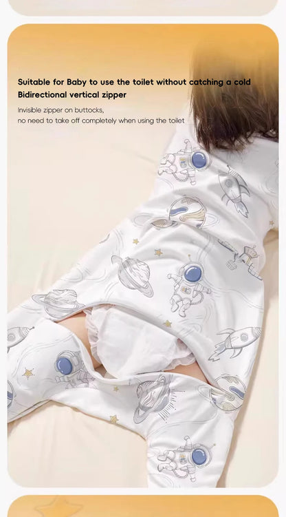 AIBEDILA Kids Onesie Boys Girls Long Sleeve Bamboo Cotton Pajamas Children Winter Cartoon Pyjama Baby Sleepwear Sleeping Bag