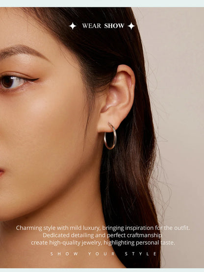 Classic Sterling Silver Hoop Earrings - Bold Hypoallergenic Hoops