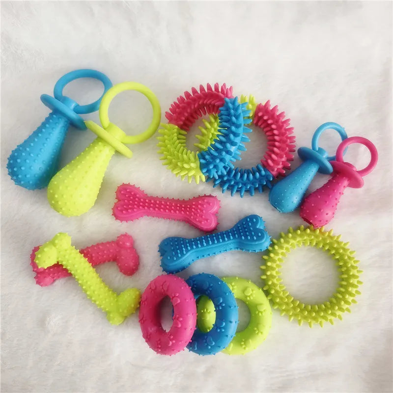 Durable Rubber Dental Teeth Care Dog Toys for Small Dogs Indestructible Dog Toy Teeth Cleaning Chew Training Toys Pet Supplies