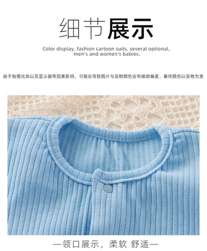 Organic Cotton Baby Romper - Unisex Short Sleeve Summer Bodysuit