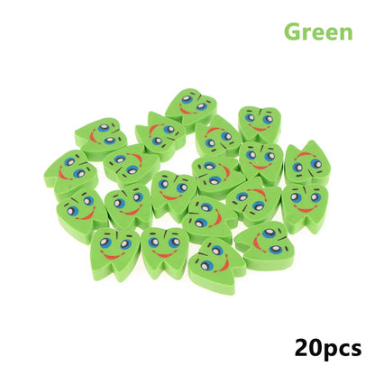 20 Pcs/Bag Molar Shaped Tooth Rubber Erasers Dentist Dental Clinic School Gift Student Rubber