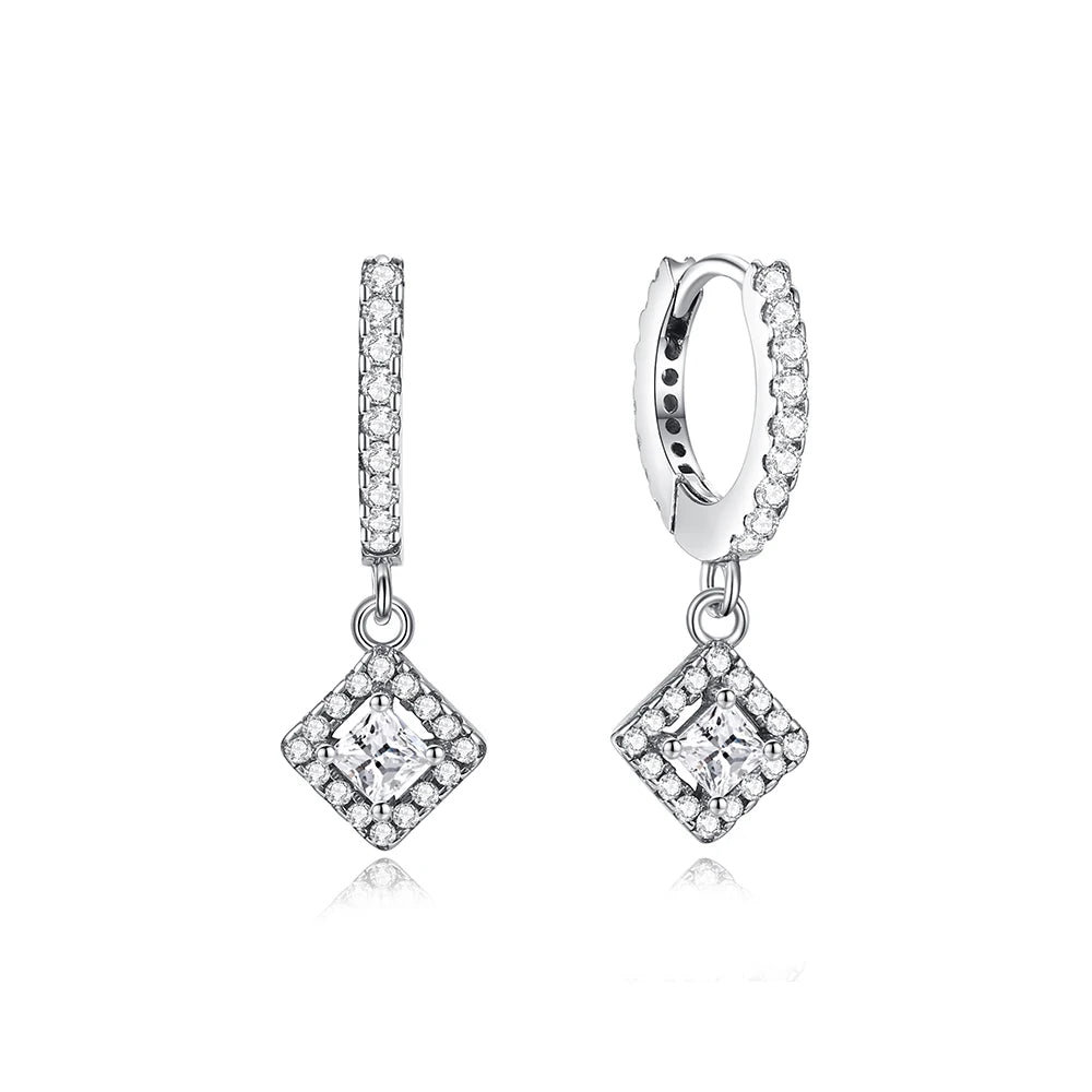 925 Sterling Silver Crystal Earrings - Rose Gold Crown Heart Bee Set