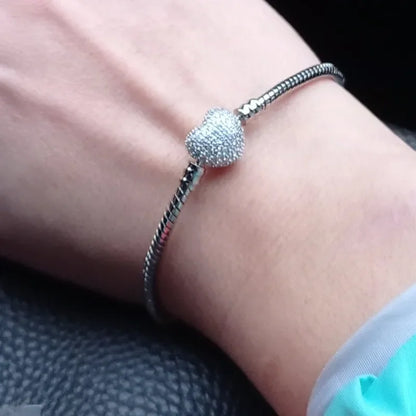 Handmade 925 Sterling Silver Necklace Bracelet Jewelry  Bridal Party Sets Women Charm Bracelet Necklace Fine Jewelry