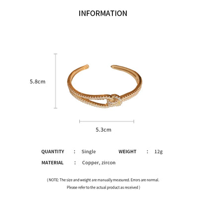 Full Zircon Cuff Bracelet | Gold Plated Copper Minimalist Bangle | USA Australia
