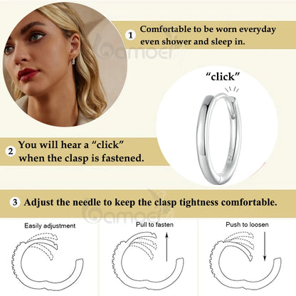 Minimalist Huggie Hoop Earrings - 18K Gold Plated Sterling Silver