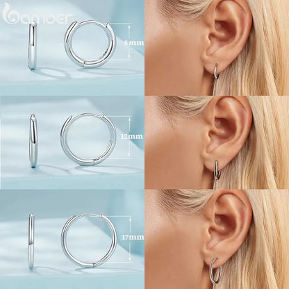 Minimalist Huggie Hoop Earrings - 18K Gold Plated Sterling Silver