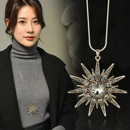 Vintage Crystal Sweater Chain 2025 | Water Drop Long Necklace | Wedding Party