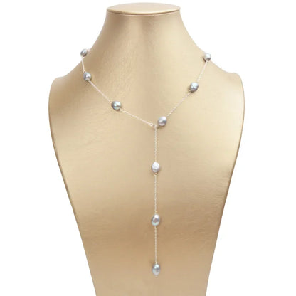 ASHIQI 925 Sterling Silver Baroque Pearl Necklace | Vintage Handmade | USA Australia