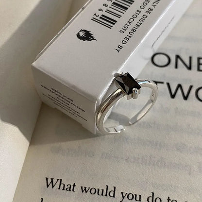 Sterling Silver Flower Bow Ring - Love Combination Adjustable Design