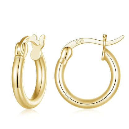 Classic Sterling Silver Hoop Earrings - Bold Hypoallergenic Hoops