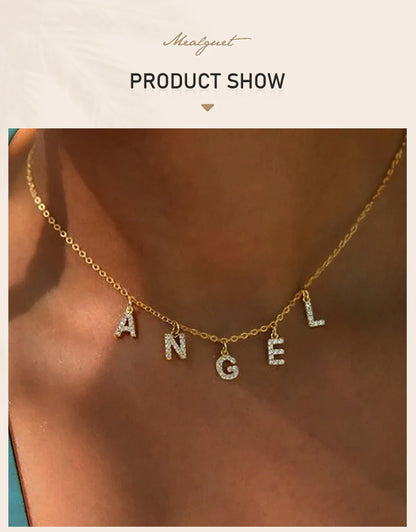 Personalized Initial Name Necklace | Stainless Steel Letter Pendant | USA