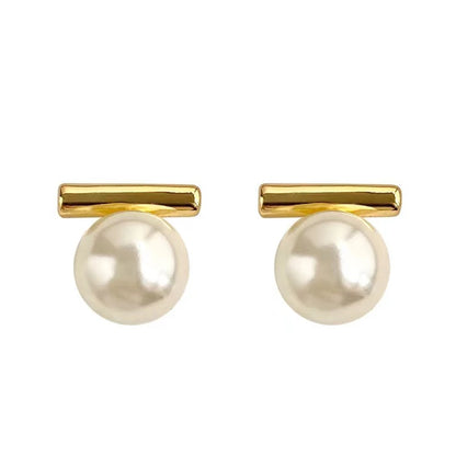 French Minimalist Grey Pearl Pendant Earrings - 2025 Fashion Jewelry