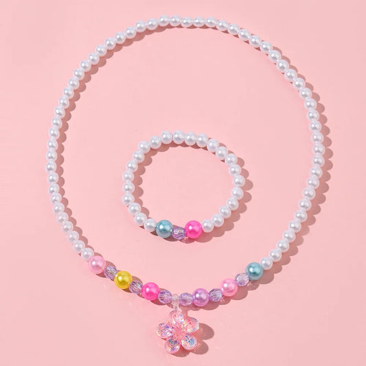 DIY Candy Bead Necklace Bracelet Set for Girls | Colorful Kids Jewelry | Ships USA & Australia