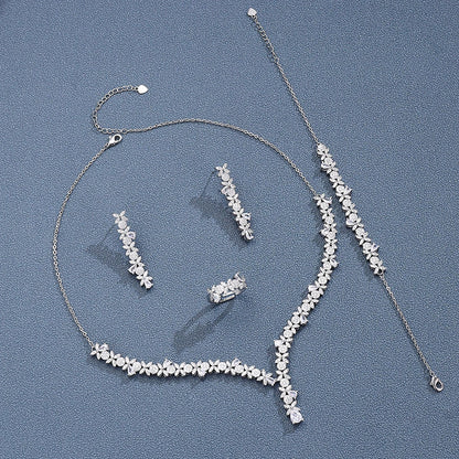 wholesale UAE Bridal Jewelry Sets New Fashion Dubai Jewelry Set For Women Wedding Party Accessories Design