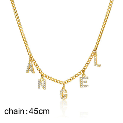 Personalized Initial Name Necklace | Stainless Steel Letter Pendant | USA