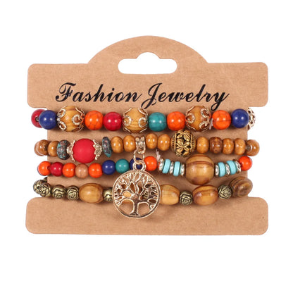 Bohemian Beaded Bracelet Set | Colorful Handmade Layered Bangles | USA Australia
