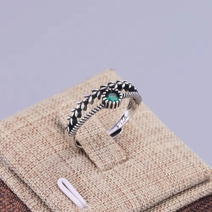 Sterling Silver Flower Lace Ring | CZ Adjustable Korean Fashion | Women | USA