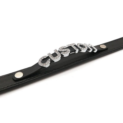 Sexy PU Leather Custom Name Choker | Personalized Collar Necklace | Women and Men
