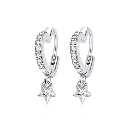 925 Sterling Silver Crystal Earrings - Rose Gold Crown Heart Bee Set