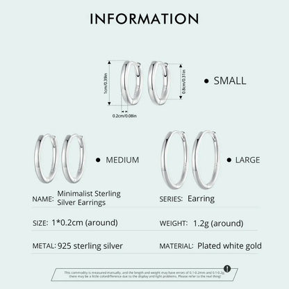 Minimalist Huggie Hoop Earrings - 18K Gold Plated Sterling Silver