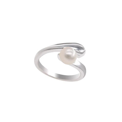 Sterling Silver Flower Bow Ring - Love Combination Adjustable Design